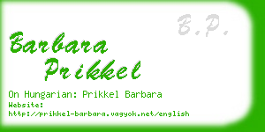 barbara prikkel business card
